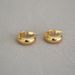Women's Jewelry Simple And Compact Texture Brass Gold Plated Bean Shaped Glossy C Shaped 925 Silver Needle Earrings Temperament Versatile_ipsvogv.com