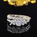 Zircon women's ring copper plated with green and blue combination ring weighing Jin r5721_ipsvogv.com