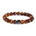 Beaded Bracelet White Turquoise Black Gallstone Tiger Eye Stone Volcanic Stone Map Stone 8mm Bracelet Men_ipsvogv.com