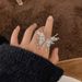Korean Style Butterfly Women's Fashion Open Hip Hop Trend Index Finger Ring_ipsvogv.com
