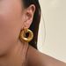 Spot Factory INS Plated Titanium Steel Retro Polished Hoop Earrings Dancer Jewelry_ipsvogv.com