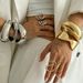 fashion trend metal glossy water drop geometric bracelet design spring open bracelet for women_ipsvogv.com