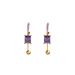 Women’s Jewelry Set Fashion Geometric Fresh And Sweet Small Fragrance Style Women's Earrings Niche Inlaid Amethyst High End Design Earrings_ipsvogv.com