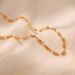 Copper Plated K Real Gold Plain Chain Color Preserving Clavicle Chain French Small Gold Ball Metal Texture Temperament Cold Style Necklace_ipsvogv.com