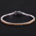 Small Fresh Champagne Moissanite Bracelet S925 Sterling Silver Gold Plated Tennis Chain 3/4/5mm Hip Hop Color Bracelet_ipsvogv.com