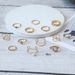 Opal Crown Diamond Cross Double Layer Pearl Joint 13 Piece Ring Jewelry Set_ipsvogv.com