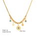 Titanium Steel Turquoise Pendant Necklace For Female Niche Fashion And Light Luxury Accessories That Do Not Fade_ipsvogv.com