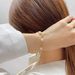 Fashionable Versatile Natural Freshwater Pearl Splicing Jewelry With Simple Design And Titanium Steel Bracelet For Women_ipsvogv.com