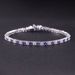 High End Jewelry Bracelet 3/4/5mm Tennis Chain S925 Sterling Silver Inlaid Cultured Sapphire Moissanite Bracelet New Model_ipsvogv.com