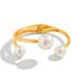 Personalized Irregular Metal Line Spring Open Pearl Bracelet Bracelet_ipsvogv.com