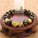 Jewelry & Accessories Vieam Sand Gold U Obsidian Six-character True Words Bead Bracelet Men's Domineering Piqiu Gift_ipsvogv.com