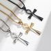 Men's Jewelry Stainless Steel Ankh Cross Necklace Personality Niche Titanium Steel Cross Pendant Pendant_ipsvogv.com