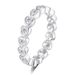 S Pure Silver Zircon Female Niche Design, Stacked And Arranged Ring, Fully Inlaid With HW Diamond Ring_ipsvogv.com