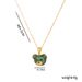 Simple fashion gold plated colorful bear necklace women's full diamond cute animal pendant titanium steel clavicle chain_ipsvogv.com