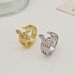 Fashion micro set zircon musical notation ring Korean version opening copper ring personalized jewelry_ipsvogv.com