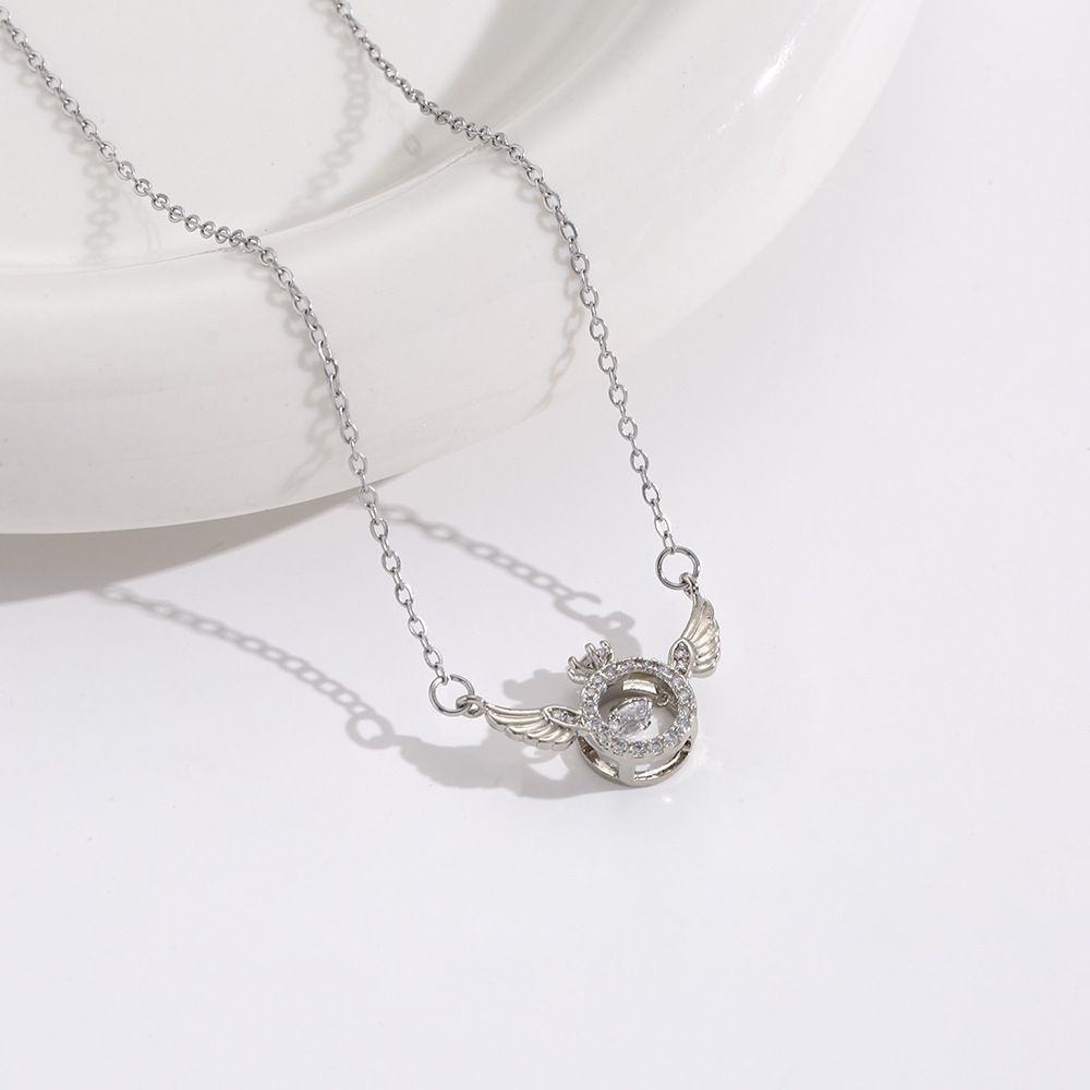 Angel Wings Lingdong Necklace for Women, Versatile, Luxury, Small, and Popular, High Grade Collar Chain for Women, Micro_ipsvogv.com
