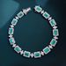 New Paraiba Light Luxury, Niche, Emerald Cut, Tourmaline Party, Exquisite Color Treasure Bracelet, Handmade Jewelry For_ipsvogv.com