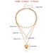 Temperament Multi-layer Love Chain Pearl Can Be Opened Peach Heart Pendant Necklace Female Ins Wind_ipsvogv.com