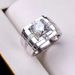 Mosang Stone Live Mouth Dominant Men's High End Business Full Diamond Adjustable Fashion Wedding Ring_ipsvogv.com