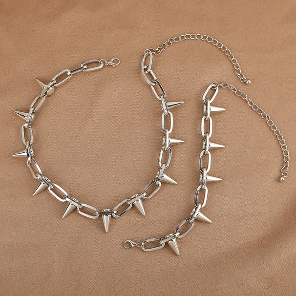Temperament Chain Trendy Personality Punk Hip Hop Fashion Tassel Liuding Rivet Women's Necklace_ipsvogv.com
