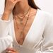 Ins Style Colorful Crystal Snake Bone Chain Necklace, Simple Turquoise Sun Pendant Set, Layered Necklace Accessory_ipsvogv.com