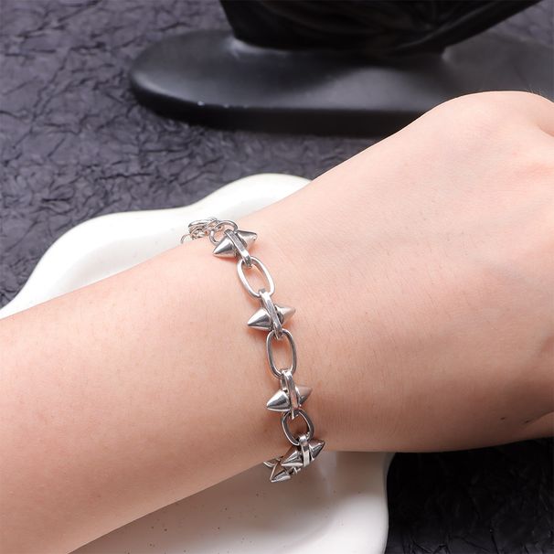 Ins Harajuku Style Personalized Street Bounce Di Rivet Necklace Bracelet Set Unisex Trendy Jewelry_ipsvogv.com