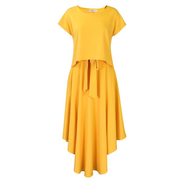 Women's Clothing plus size women's clothing 2023 new fashion temperament casual tops big swing skirt suit_ipsvogv.com