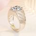 Kwai 5-Carat Full Aggressive Men's Twill Moissane Diamond Heart Eight Arrow Ring_ipsvogv.com