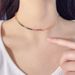 Colorful Necklace, Personalized Rhinestone Chain, Short Splicing Pendant, Metal Versatile Accessory For Women_ipsvogv.com