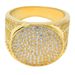 Real Electroplated Micro Inlaid Zircon Hip-hop Hiphop Men's Personalized Gold Ring_ipsvogv.com