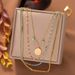 New Stainless Steel Jewelry, Rice Bead Four Layer Necklace, Female Personality, Eye Accessories, Fashionable Collarbone_ipsvogv.com