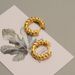 Women's Jewelry 14K Real Gold Twist U Shaped Hoop Earrings Temperament Versatile Brass Earrings_ipsvogv.com