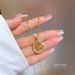 Steel 【 Titanium 】 Light Luxury Full Diamond Micro Inlaid Zircon Ring Devil's Eye Necklace Copper Plated True Gold 【 】_ipsvogv.com