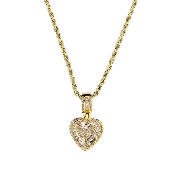 Men's Jewelry Niche Gold Plated Love Clavicle Chain Metal Hip Hop Accessories Sweater Chain Female Pendant Necklace Pendant_ipsvogv.com