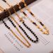 Maillard Style Personalized Niche Jewelry Natural Stone Bead Design Sense Titanium Steel Necklace OT Button Splicing_ipsvogv.com