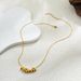 Gold Glossy Bubble Letter Series Necklace Mother's Day MAMA Pierced English Letter Clavicle Chain_ipsvogv.com