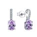 Versatile sterling silver earrings, earrings, micro inlaid blue zircon earrings jewelry silver jewelry_ipsvogv.com