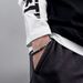 Volcanic Natural Stone White Pine Elastic Cord Stainless Steel Hip-Hop Beaded Simple Men's Round Bead Bracelet_ipsvogv.com