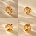 Heavy metal color preserving love ring copper plated with K real gold stacking fashion irregular texture retro ring_ipsvogv.com