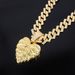 Unisex Personality Trend New Style Heart Shaped Full Diamond Pendant Fashion Street Hip Hop Cuban Necklace_ipsvogv.com