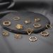 New Personalized Small Round Illuminated Crescent Micro Inlaid Arrow Diamond Triangle Joint 12 Piece Set_ipsvogv.com