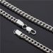 Men's Jewelry Fashion Double Buckle Flat Pure Jewelry Titanium Steel Men's Necklace Gold Plated 6MM Positive And Negative Chain_ipsvogv.com