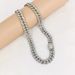 Men’s Jewelry Set Fashion12mm Round Chain Flip Head Alloy Men's Necklace High End Hip Hop Cuban Chain_ipsvogv.com
