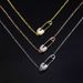 Unisex new fashion hollow zircon pendant necklace female 3 color pin personality clavicle chain hot selling jewelry_ipsvogv.com