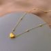 Round Bead Love Necklace Fashionable, Light Luxury, Niche, Simple Collarbone Chain, Short Style, Personalized And_ipsvogv.com