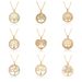 Popular Round Hollow Tree Of Life Pendant Necklace Women's Zircon Necklace Geometric Clavicle Chain_ipsvogv.com