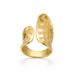 Brass plated K real gold high end ring animal butterfly design personality ring zircon exquisite water drop design_ipsvogv.com