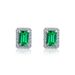 S925 silver earrings for women classic geometric cultivated emerald retro light luxury earrings_ipsvogv.com