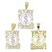 Men's Hip Hop Style "STAY FOCUSED" Zircon Pendant Necklace With Dollar Sign Design - Durable Copper Chain For Casual & Streetwear_ipsvogv.com