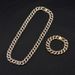 Cuban chain necklace fashion hip hop necklace with diamond Cuban chain Necklaces_ipsvogv.com